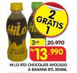 Promo Harga HILO Minuman Cokelat per 3 botol 200 ml - Superindo