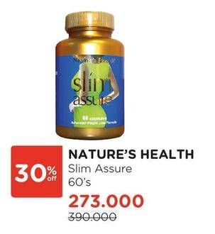 Promo Harga NATURES HEALTH Slim Assure 60 pcs - Watsons