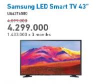 Promo Harga SAMSUNG UA43T6500 | Smart LED TV  - Electronic City