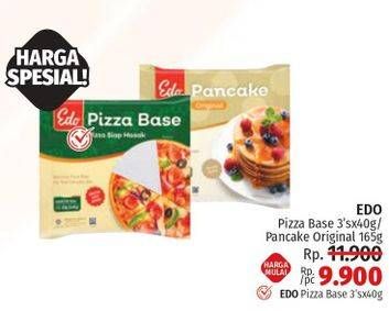 Promo Harga EDO Pizza Base 3x40g / Pancake Original 165g  - LotteMart