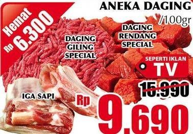 Promo Harga Daging Rendang Special / Daging Giling Special / Iga Sapi  - Giant