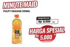 Promo Harga Minute Maid Juice Pulpy Orange 300 ml - Carrefour