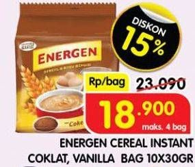 Promo Harga Energen Cereal Instant Chocolate, Vanilla per 10 sachet 30 gr - Superindo