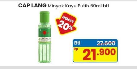 Promo Harga Cap Lang Minyak Kayu Putih 60 ml - Indomaret
