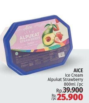 Promo Harga AICE Sundae Alpukat Strawberry 800 ml - LotteMart