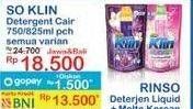 Promo Harga So Klin Liquid Detergent All Variants 750 ml - Indomaret