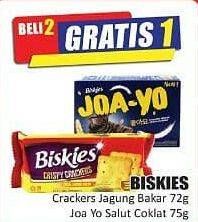 Promo Harga BISKIES Crackers Jagung Bakar 72 g/ Joayo Salut Coklat 75 g  - Hari Hari