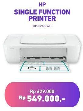Promo Harga HP 1216 | Printer DeskJet Ink Advantage  1 pcs - Electronic City