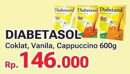 Promo Harga Diabetasol Special Nutrition for Diabetic Chocolate, Vanilla, Cappuccino 600 gr - Yogya