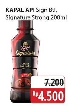 Promo Harga Kapal Api Kopi Signature Drink Strong Black Coffee 200 ml - Alfamidi