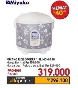 Promo Harga Miyako MCM 528 | Magic Com 1800 ml - Carrefour