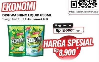 Promo Harga Ekonomi Pencuci Piring Power Liquid 650 ml - Carrefour