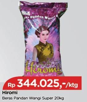 Promo Harga Hiromi Beras Pandan Wangi SUper 20 kg - TIP TOP