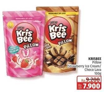 Promo Harga Krisbee Pillow Strawberry Ice Cream, Choco Lava 120 gr - Lotte Grosir