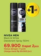 Promo Harga Nivea Deo Spray Black White Invisible Clear 150 ml - Watsons