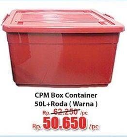 Promo Harga CPM Container Box + Roda Warna 50000 ml - Hari Hari