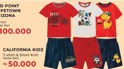 Promo Harga California Kidz Tshirt & Short Knit  - Carrefour