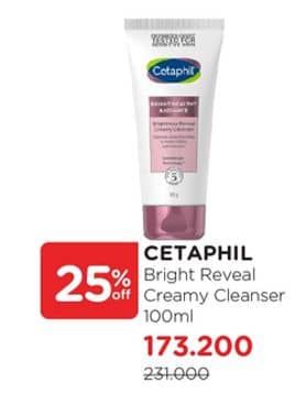 Promo Harga Cetaphil Bright Healthy Radiance Creamy Cleanser 100 gr - Watsons