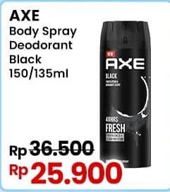 Promo Harga AXE Body Spray Black 135 ml - Indomaret