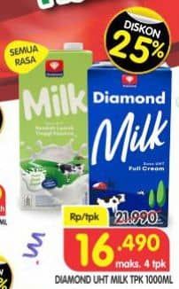 Promo Harga Diamond Milk UHT All Variants 1000 ml - Superindo