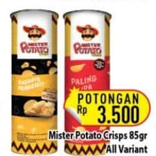 Mister Potato Snack Crisps 85 gr Harga Promo Rp-3.500, Potongan Harga