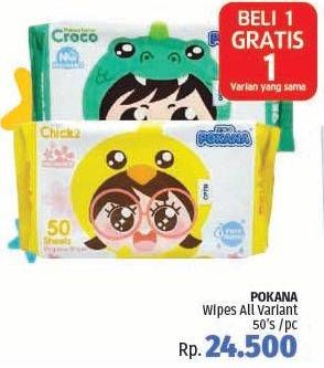 Promo Harga POKANA Baby Wipes All Variants 50 pcs - LotteMart
