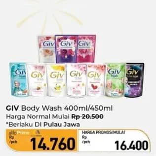 Promo Harga GIV Body Wash 400 ml - Carrefour