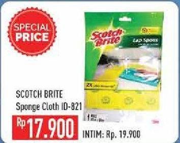 Promo Harga 3M SCOTCH BRITE Sponge Cloth ID-821  - Hypermart