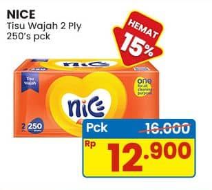 Promo Harga Nice Facial Tissue 250 sheet - Indomaret
