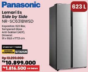 Promo Harga Panasonic NR-SC631BWSD Kulkas Side by Side  - COURTS