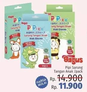 Promo Harga BAGUS PiPi Sarung Tangan Plastik Anak 50 pcs - LotteMart