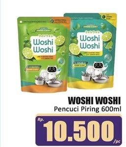 Promo Harga Woshi Woshi Dishwash  600 ml - Hari Hari