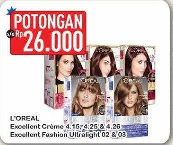 Promo Harga LOREAL Excellence Creme/Excellence Fashion Ultra Lights  - Hypermart