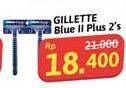 Promo Harga Gillette Blue II Plus per 2 pcs - Alfamidi