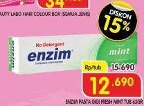 Promo Harga ENZIM Pasta Gigi Fresh Mint 63 gr - Superindo