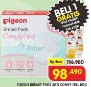 Promo Harga Pigeon Breast Pad Comfy Feel 50 pcs - Superindo