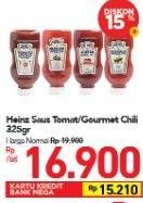 Promo Harga HEINZ Saus Tomat / Gourmet Chili 325gr  - Carrefour