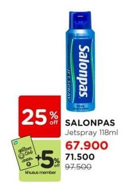 Promo Harga Salonpas Jet Spray 118 ml - Watsons
