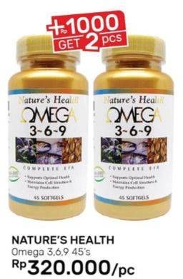 Promo Harga NATURES HEALTH Omega 3-6-9 45 pcs - Guardian