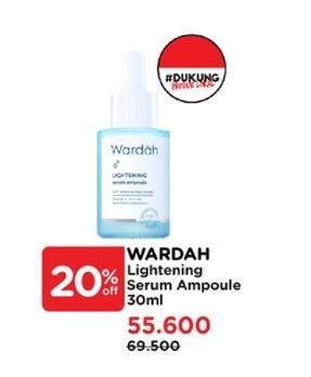 Promo Harga Wardah Lightening Serum Ampoule 30 ml - Watsons