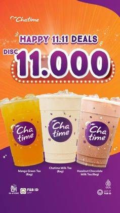 Promo Harga Happy 11.11 Deals  - Chatime