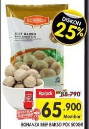 Promo Harga Bonanza Beef Bakso 500 gr - Superindo