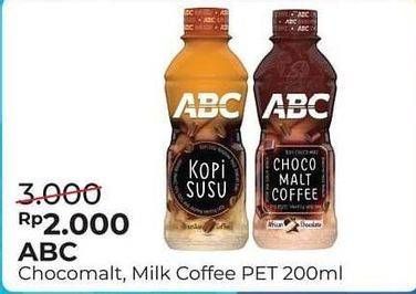 Promo Harga ABC Minuman Kopi Chocomalt Coffee, Milk Coffee 200 ml - Alfamart