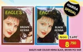 Promo Harga EAGLE Hair Colour Henna Black, Brown 10 gr - Superindo