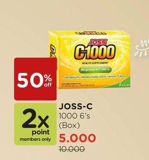 Promo Harga JOSS C1000 Health Supplement 6 sachet - Watsons