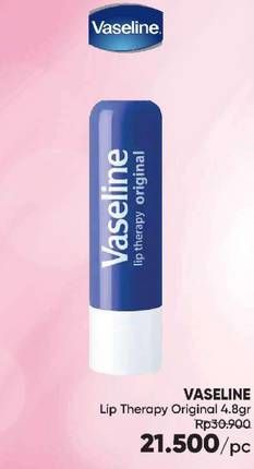 Promo Harga VASELINE Lip Balm Stick Original 4 gr - Guardian