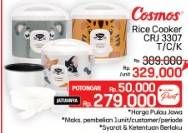 Promo Harga Cosmos CRJ-3307 Rice Cooker TCK 1800 ml - LotteMart
