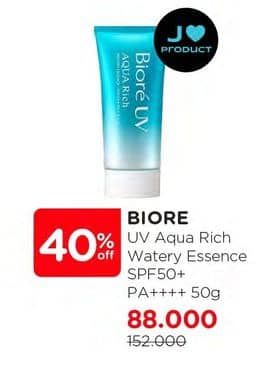 Promo Harga Biore UV Aqua Rich Watery Essence SPF 50 50 gr - Watsons