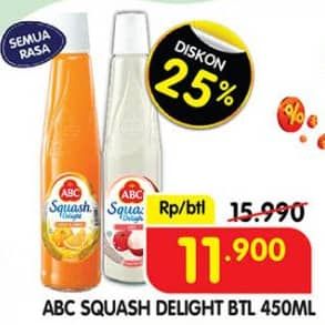 Promo Harga ABC Syrup Squash Delight All Variants 460 ml - Superindo