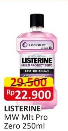 Promo Harga Listerine Mouthwash Antiseptic Multi Protect Zero 250 ml - Alfamart